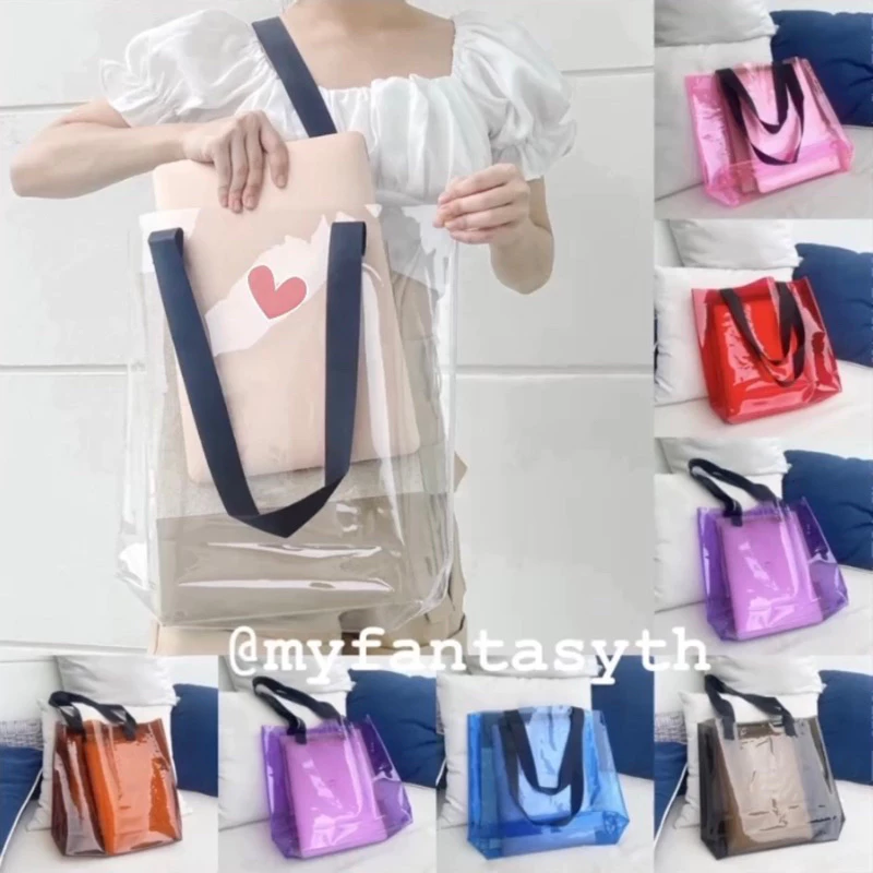 10 สี PVC Tote Bag กระเป๋าใสสะพายข้าง