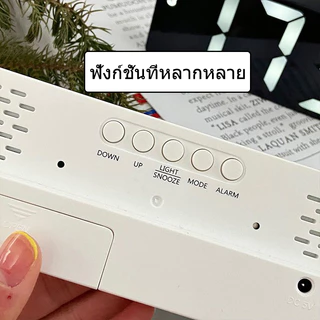 🔥พร้อมส่ง🔥นาฬิกาตั้งโต๊ะ LED มินิมอล สไตล์เกาหลี สามารถแสดงวันที่และอุณหภูมิได้ สามารถใช้กับปลั๊ก USB และใส่แบตเตอรี่ได้