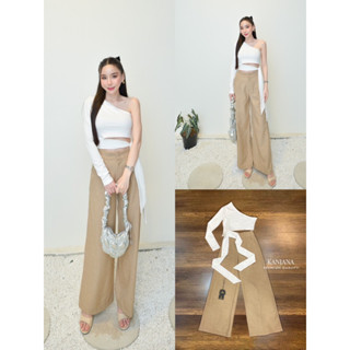 KANJANA Set 2 pcs เสื้อปาดไหล่แขนยาวพร้อมกางเกง