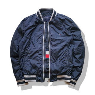 Tommy Hilfiger Navy Blue Bomber Jacket รอบอก 41”