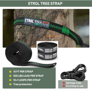 เชือกเปล 225 กก,  ETROL outdoor Hammock Straps，Camping Hammock Tree Straps Set