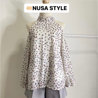 ‼️Sale‼️ล้างสต็อค งานป้าย NUSA STYLE เสื้อเว้าไหล่ มีซับใน เสื้อผ้าผู้หญิง