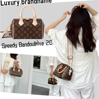 หลุยส์วิตตอง Louis Vuitton/Speedy Bandoulière 20/กระเป๋าผู้หญิง/กระเป๋าสะพายข้าง/ผู้หญิง/สินค้าลดราคาจากดิวตี้ฟรี