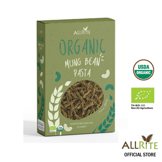 Allrite Organic Mung Bean Pasta 250Gram พาสต้าถั่วเขียวออร์แกนิค ตราออไรท์ 250กรัม