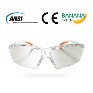 แว่นตานิรภัย ทรงสปอร์ต แว่นเซฟตี้ รุ่น SS-2793-AFSafety Glasses (กันฝ้า 100%) เลนส์ใส