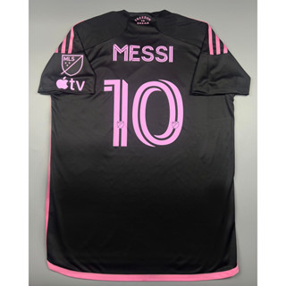 เสื้อบอล แฟนบอล ไมอามี่ เยือน สีดำ 2023-24 Inter Miami Away Black 10 MESSI อาร์มเมเจอร์ลีค