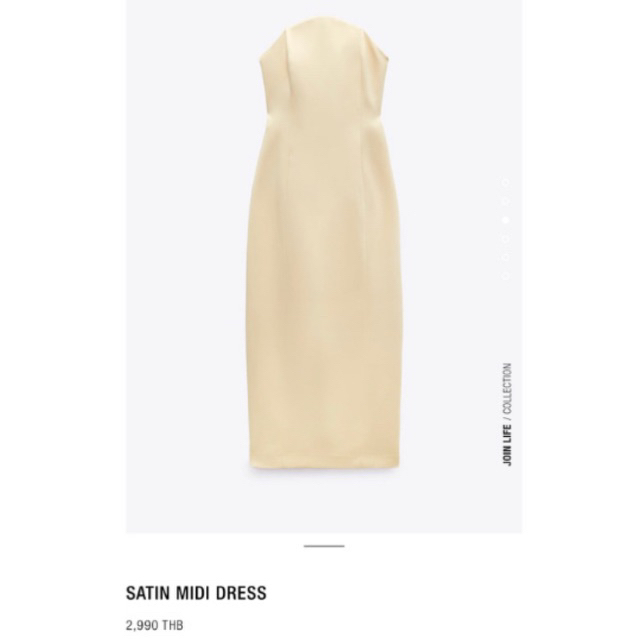 Satin Midi dress Zara ใช้ไปครั้งเดียวออกงาน✨