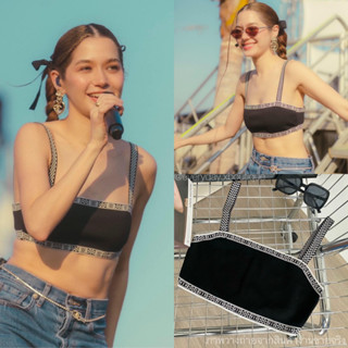 NEW ARRIVAL!! 🖤TOP CNL (300฿ฟรีส่ง) งานปังๆ มาแล้วพร้อมเสริฟคร่า!!! เสื้อท็อปสายเดี่ยวไหมพรมทอลาย LOGO ที่ขอบเสื้อ valen