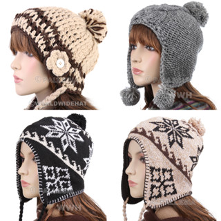 Set 6 หลายแบบพร้อมส่ง หมวกไหมพรมปิดหู หมวกกันหนาว Beanie Hat Beret hat Quality bj03 bp01