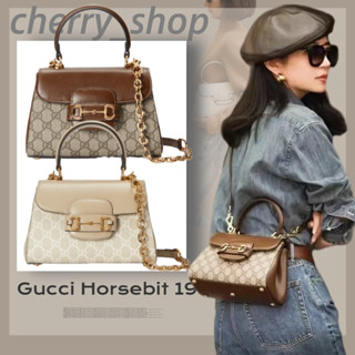 🍒กุชชี่ Gucci Horsebit 1955 series of mini handbags กระเป๋าถือ ผู้หญิง🍒 1955 กระเป๋าถือ