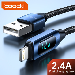 ประกัน 1 ปี❗️ Toocki 2.4A สายเคเบิลข้อมูล ip สายชาร์จ สายถัก สายชาร์จ USB Type C Cable เหมาะสำหรับโทรศัพท์มือถือ 12W Fast charge QC3.0