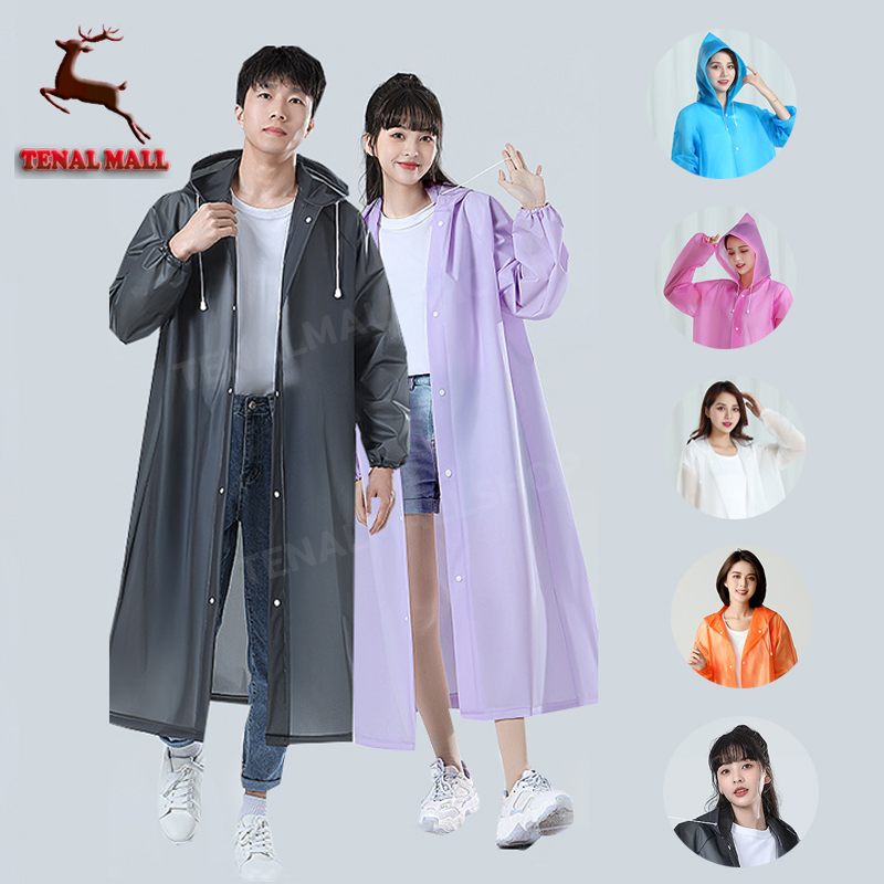 เสื้อกันฝนแฟชั่น สไตล์เกาหล ชุดกันฝน  เสื้อกันฝน Rain coats เสื้อกันฝนผู้ใหญ่ ชุดกันฝนแบบหนา EVA 100 กรัม