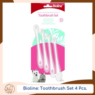 Bioline Toothbrush Set ไบโอไลน์แปรงสีฟันหัวเล็กพิเศษ 4 ชิ้น