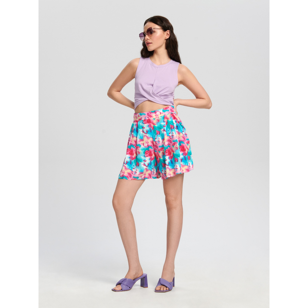 ˚◞♡ Sinsay ˚◞♡ Patterned shorts กางเกงขาสั้นผ้าเนื้อดีมากค่า ซิปข้าง ใส่เอวสูงน่ารักมากๆค่า สะโพกทรง