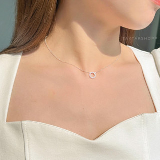 Amity Necklace Cz S925 | สร้อยวงกลมCzเงินแท้92.5%