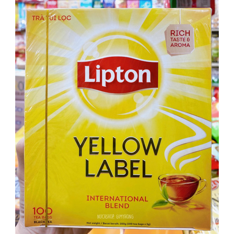 ชา LIPTON YELLO LABEL ขนาด100 ถุงชง ไม่มีซองแยกด้านใน
