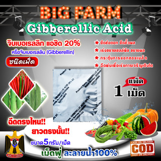 จิบเบอเรลลิน Gibberellin จิบเบอเรลลิก แอซิด ชนิดเม็ด Gibberellic Acid 20% (GA3) เม็ดฟู่ ละลายน้ำ 100% / 🛒มีหลายตัวเลือก🛒