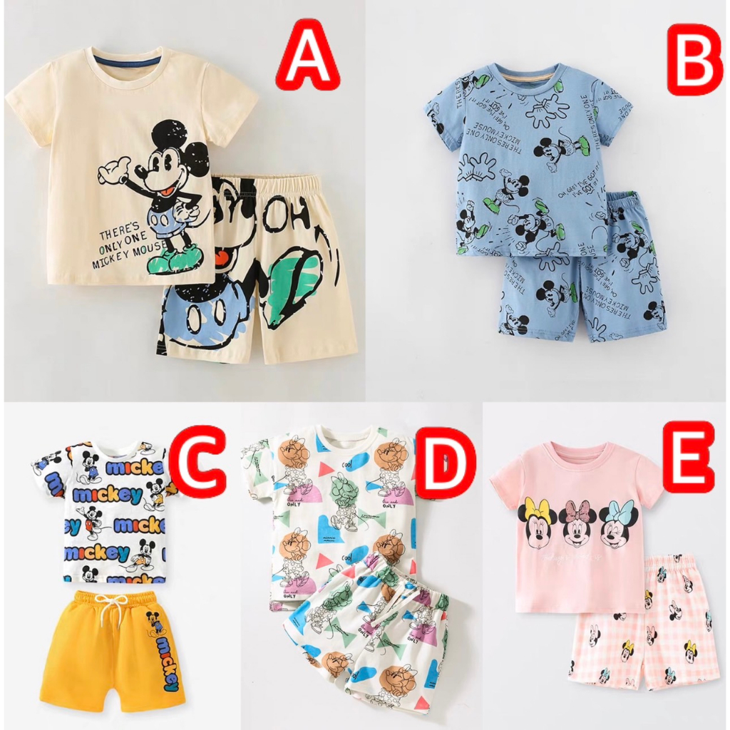 พร้อมส่ง ชุดมิกกี้ ลายการ์ตูนน่ารักๆ