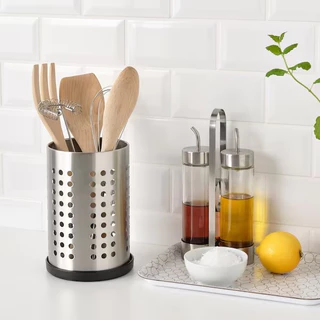 พร้อมส่ง ที่ใส่ช้อนส้อม ที่ใส่อุปกรณ์ทำครัว สเเตนเลส อวร์ดนิ่ง อิเกีย Stainless Steel Cutlery Stand ORDNING IKEA