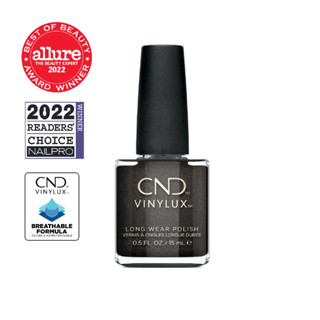 CND VINYLUX สีทาเล็บกึ่งเจล สี powerful hematite 0.5 oz. (15 ml.) นำเข้าจากอเมริกา