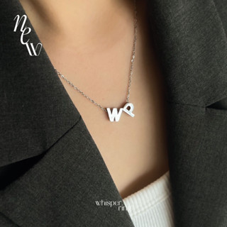 whisper.ring - Silver Be Yours Necklace/Bracelet จี้ตัวอักษร (สร้อยและจี้ขายแยก)