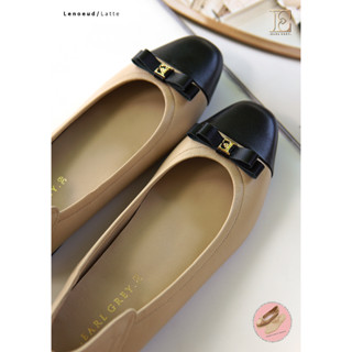 EARL GREY รองเท้าหนังแกะแท้  รุ่น Lenoeud series in Latte (Removable Insole)