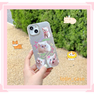 🎁ส่งของขวัญ🎁เคสไอโฟน สำหรับ 11 13 for iPhone Case 14 12 Pro Max น่ารัก ตลก น่าสนใจ แมว กันกระแทก ปกป้อง เคสโทรศัพท์