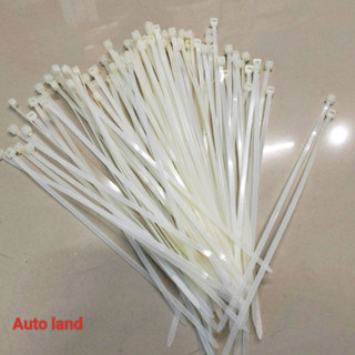 เคเบิ้ลไทร์ Cable Tie ไนลอน สายรัด สีขาว เคเบิ้ลไทร์ เข็มขัดรัดสายไฟ หนวดกุ้ง สายรัดไนล่อน สินค้าพร้อมส่งในไทย