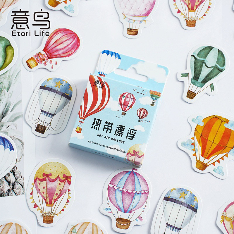 พร้อมส่ง สติ๊กเกอร์ลายบอลลูน 46 ชิ้น สติ๊กเกอร์ไดคัท สติ๊กเกอร์ตกแต่ง