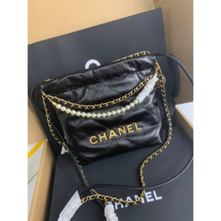 CHANEL 22 MINI Handbag(เทพ)VIP  📌หนังอิตาลีนำเข้างานเทียบแท้