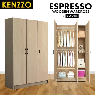 🚚พร้อมส่ง KENZZO: ตู้เสื้อผ้า ตู้เสื้อผ้าไม้ 2ประตูและ3ประตู คุณภาพดี แข็งแรง (2 or 3 Door Wardrobe)