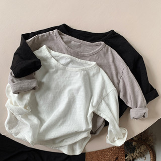 Ampark ชุดเด็ก เสื้อเด็ก แขนยาว วัสดุผ้าฝ้ายแท้ นุ่มและสบาย ระบายอากาศได้