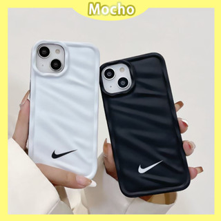 💕พร้อมส่ง💕iPhone 14 13 12 11 Pro Max เคส for เคสไอโฟน11 แฟชั่น บางเบาพกพาง่าย เรียบง่าย สีทึบ Nike logo กันกระแทก case