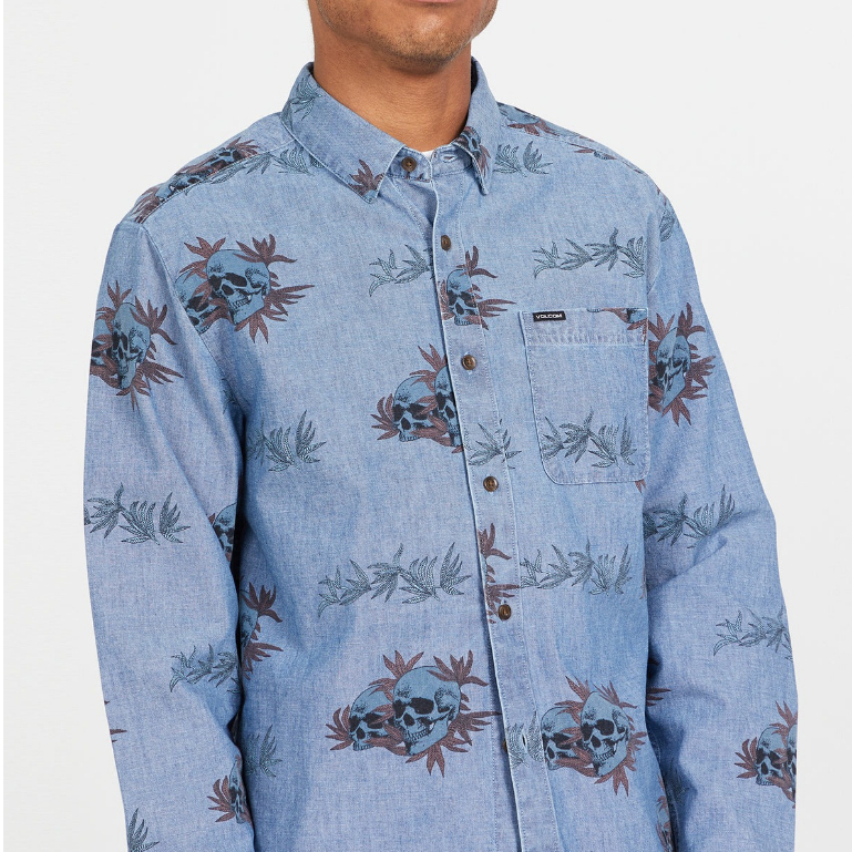 Volcom เสื้อเชิ้ตแขนยาว SKATE VITALS RISE N STONE LS