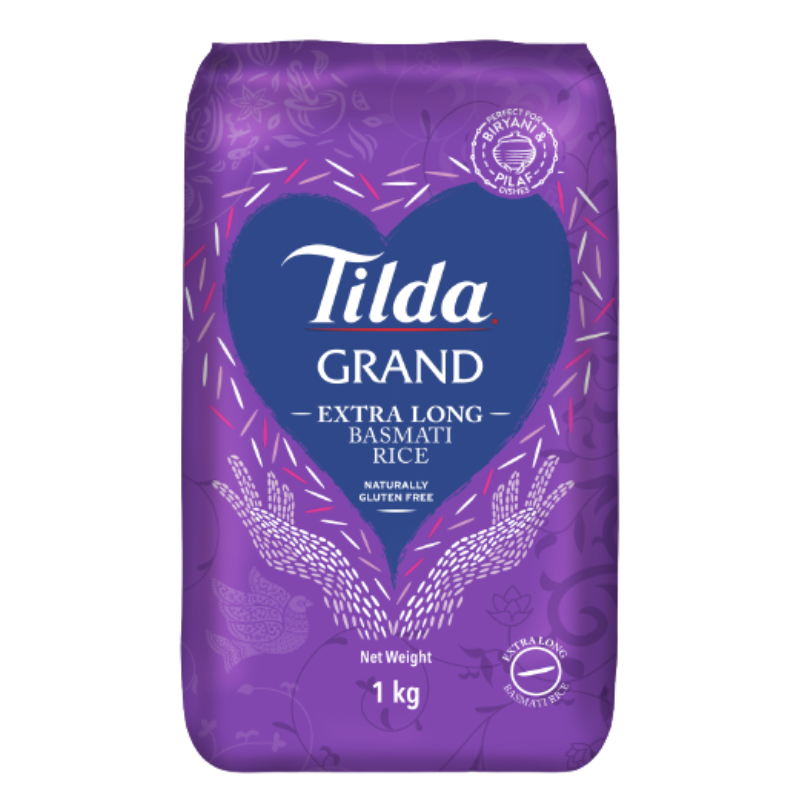 ทิลด้า ข้าวบาสมาติ พันธุ์เม็ดใหญ่ยาว 1 กก. - Basmati Rice Grand 1kg Tilda brand