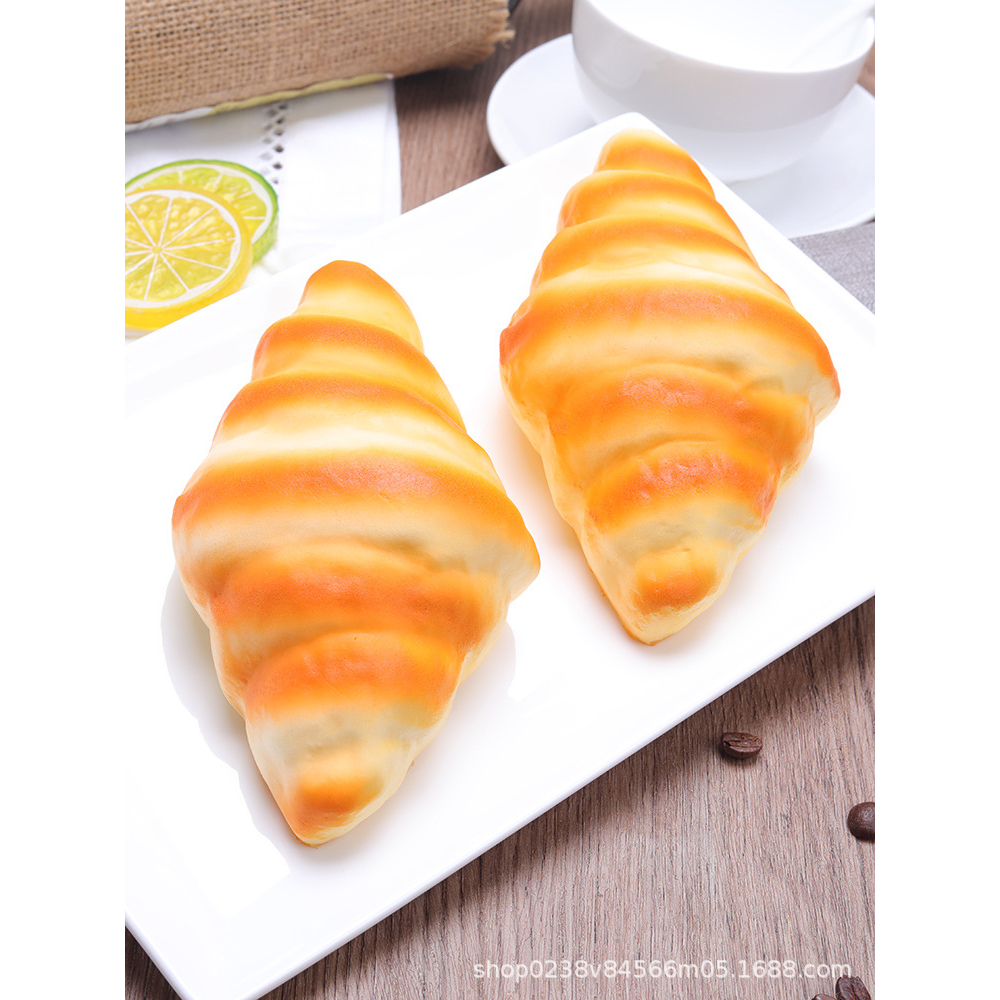 ครัวซองต์ปลอม ครัวซอง ขนมปังปลอม ตกแต่งบ้าน ร้านค้า พร๊อพถายรูป - รูปที่ 5