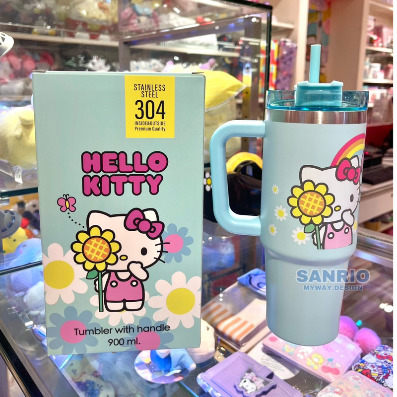 แก้วน้ำเก็บอุณหภูมิ SANRIO ขนาด 900 ml ลิขสิทธิ์ของแท้100% พร้อมส่ง