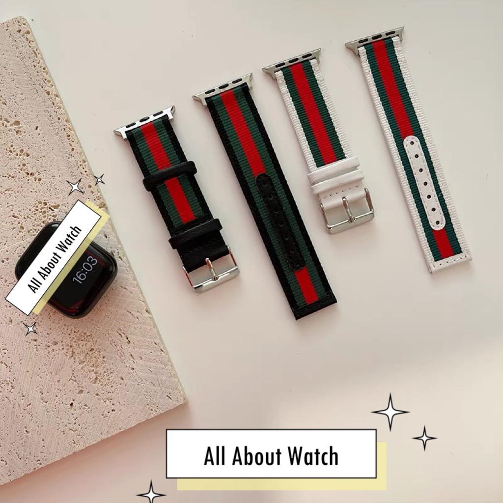 พร้อมส่ง สายนาฬิกาแบบผ้า สไตล์ GC ใช้ได้กับ Smart Watch 9 8 7 6 5 4 3 2 1 Se Ultra 1 2  และ CD99 S9 