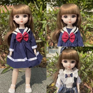 ตุ๊กตาพร้อมชุดนักเรียนญี่ปุ่น ความสูง 28 cm มีสินค้าพร้อมส่ง ตุ๊กตา bjd