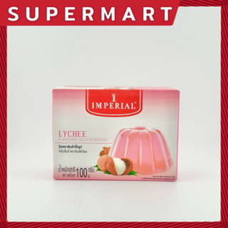 Imperial Flavoured Gelatin Dessert Lychee 100 g. วุ้นเจลาตินสำเร็จรูป กลิ่นลิ้นจี่ ตราอิมพีเรียล 100 ก. #1104215