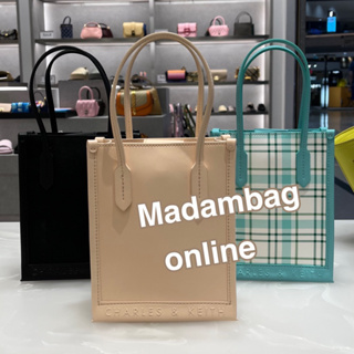 Charles Keith Oona Geometric Handle Tote Bag  กระเป๋าโท้ท สะพายข้าง ชาย และหญิง