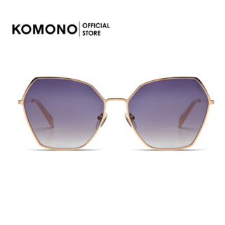 KOMONO Belle Rose Gold แว่นกันแดด ทรงแปดเหลี่ยม oversize สีโรสโกลด์