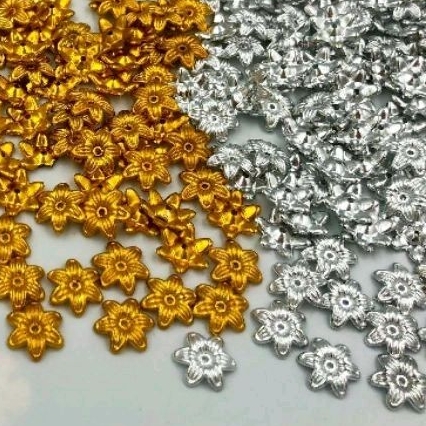 (พร้อมส่ง) ดอกพิกุลเงิน ดอกพิกุลทอง ตกแต่ง เหรียญโปรยทาน