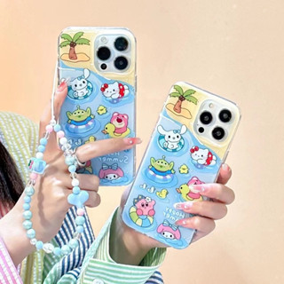 🎁ส่งของขวัญ🎁เคสไอโฟน 14 Pro Max 13 12 11 เคส for เคสไอโฟน11 การ์ตูน Toy Story สร้อยข้อมือ พกง่ายๆ การป้องกันการตก Case