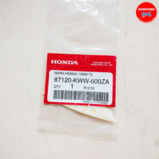 เครื่องหมายฮอนด้า (75 มม.) รหัส 87120-KWW-600ZA สำหรับรถรุ่น HONDA WAVE 110i ปี 2009-2018 อะไหล่แท้เบิกศูนย์ 100%