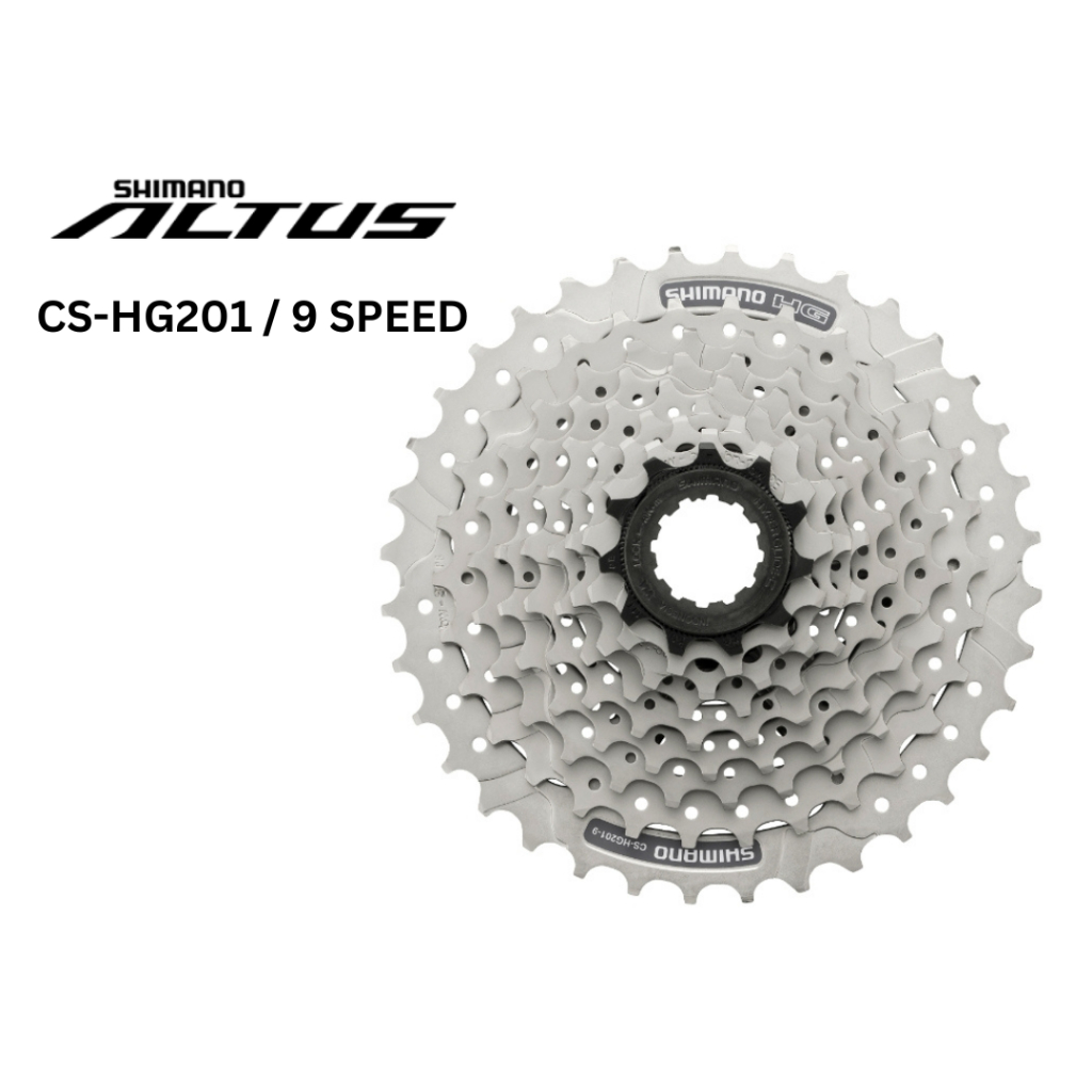 เฟืองหลัง สเตอร์ เฟืองสวม จักรยาน Shimano Altus รุ่น CS-HG201 / 9 SPEED