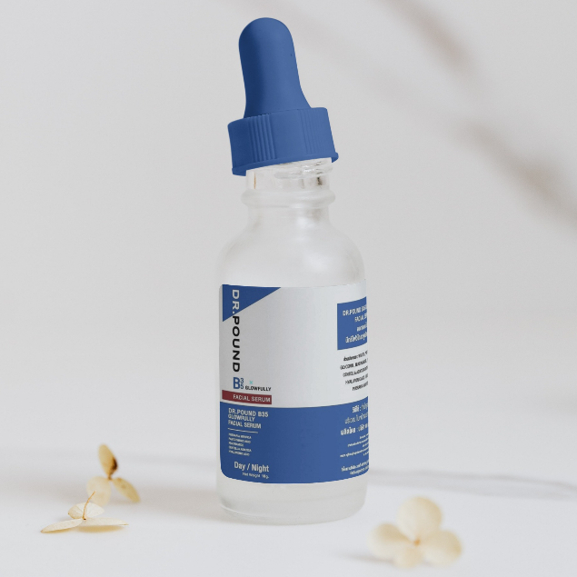 เซรั่มฟื้นฟูรากผิว ผิวกระจก สูตรคลินิก - B35 glowfully facial serum by Dr.POUND