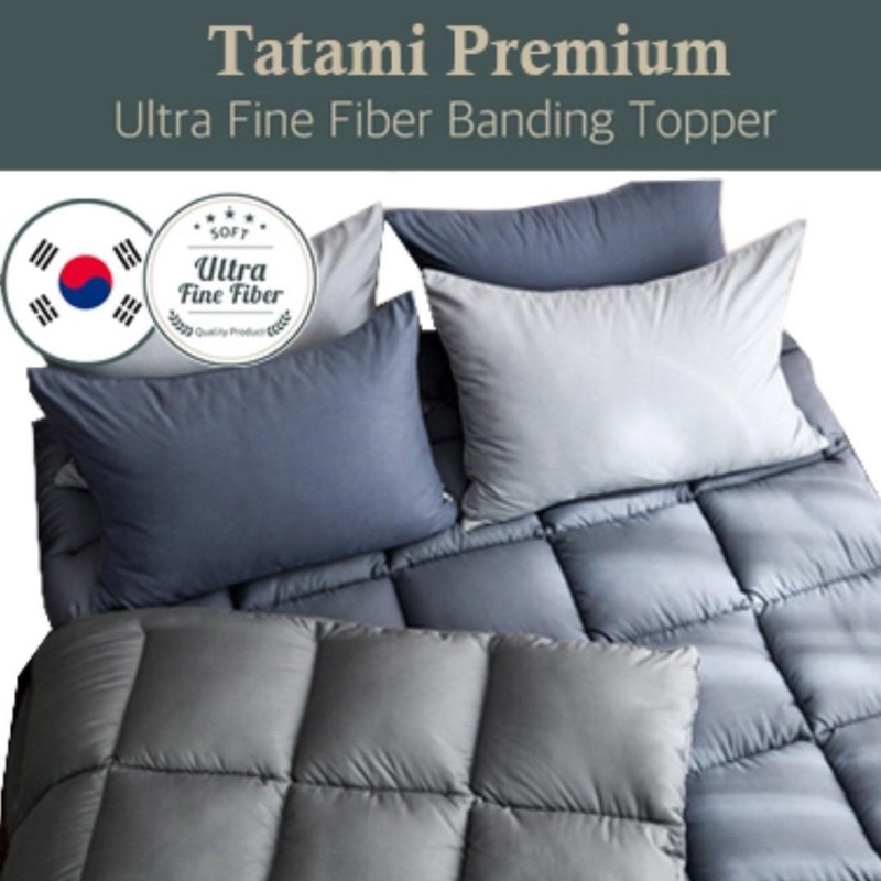 ฟูกรองเตียง ท็อปเปอร์ เบาะรองนอนขนาด 3 ฟุต 4,5 และ 6 ฟุต พร้อมสายรัด รุ่น Krafter Korea Topper Cloud