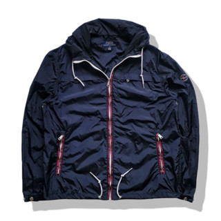 Polo Ralph Lauren Navy Blue Hooded Jacket รอบอก 46”