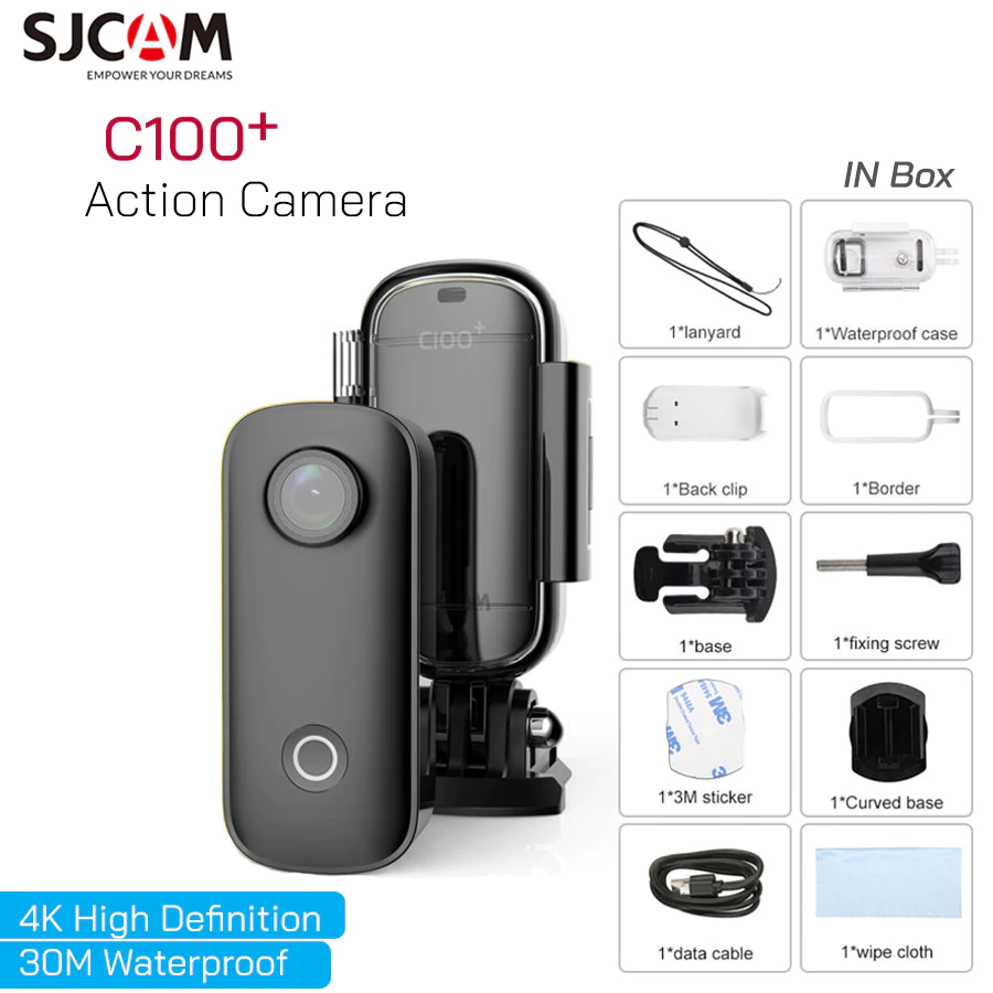 SJCAM C100+ / C100 Plus Mini Action Camera Small and Smart กันน้ำลึก 30M ติดหมวก ตัวเล็กระทัดรัด thumbnail 3